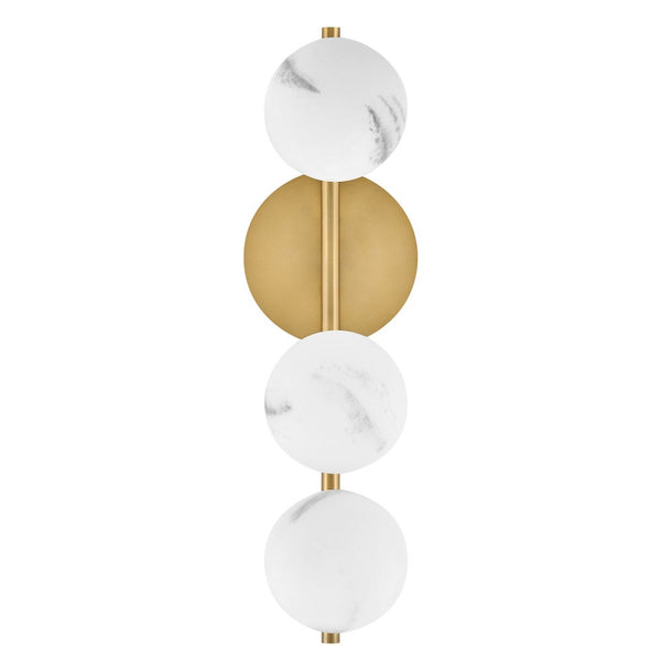 Selene 6" Three Lights Large Sconce, Lacquered Brass
