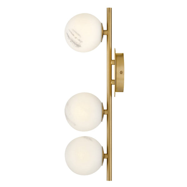 Selene 6" Three Lights Large Sconce, Lacquered Brass