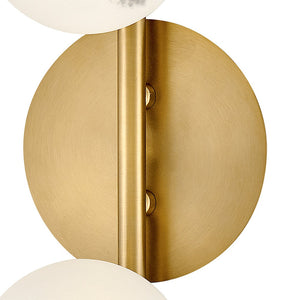 Selene 6" Three Lights Large Sconce, Lacquered Brass