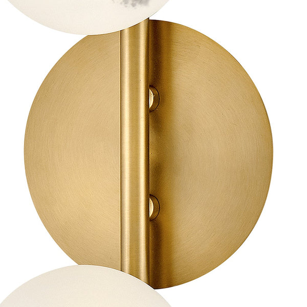 Selene 6" Three Lights Large Sconce, Lacquered Brass