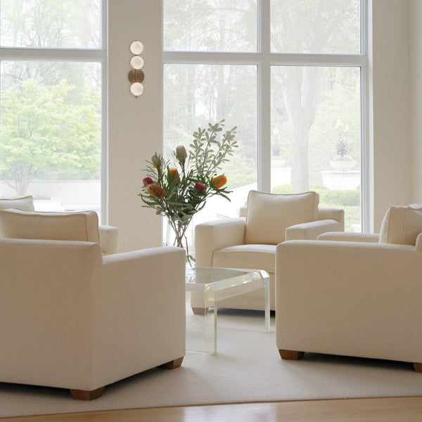 Selene 6" Three Lights Large Sconce, Lacquered Brass