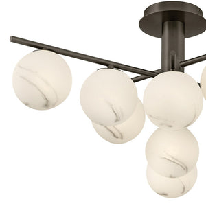 Selene 30" Nine Lights Large Semi-Flush Mount, Black Oxide