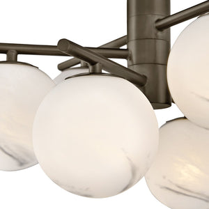 Selene 30" Nine Lights Large Semi-Flush Mount, Black Oxide