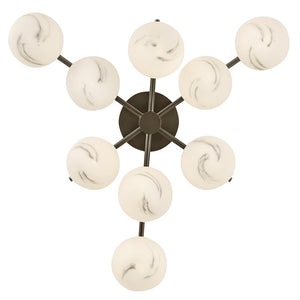 Selene 30" Nine Lights Large Semi-Flush Mount, Black Oxide