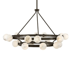 Selene 48" Eighteen Lights Large Multi Tier Chandelier, Black Oxide