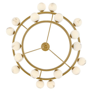 Selene 48" Eighteen Lights Large Multi Tier Chandelier, Lacquered Brass