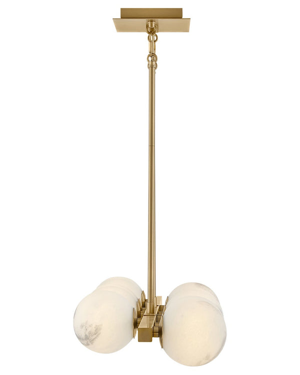 Selene 55" Ten Lights Large Linear, Lacquered Brass