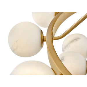 Selene 60" Thirty Six Lights Double XL Multi Tier Chandelier, Lacquered Brass