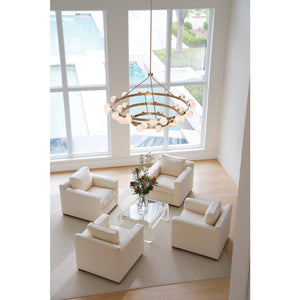 Selene 60" Thirty Six Lights Double XL Multi Tier Chandelier, Lacquered Brass