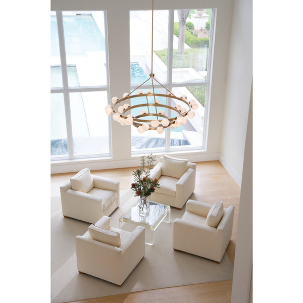 Selene 60" Thirty Six Lights Double XL Multi Tier Chandelier, Lacquered Brass