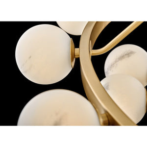 Selene 60" Thirty Six Lights Double XL Multi Tier Chandelier, Lacquered Brass