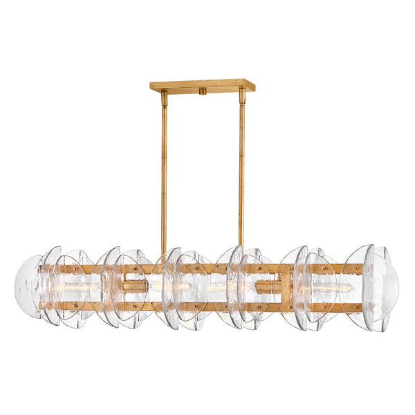 Seraphina 48" Four Lights Medium Linear, Distressed Brass