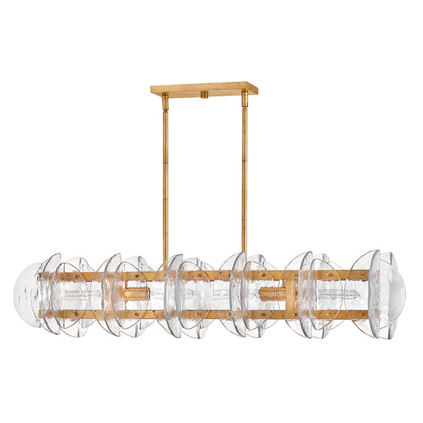 Seraphina 48" Four Lights Medium Linear, Distressed Brass
