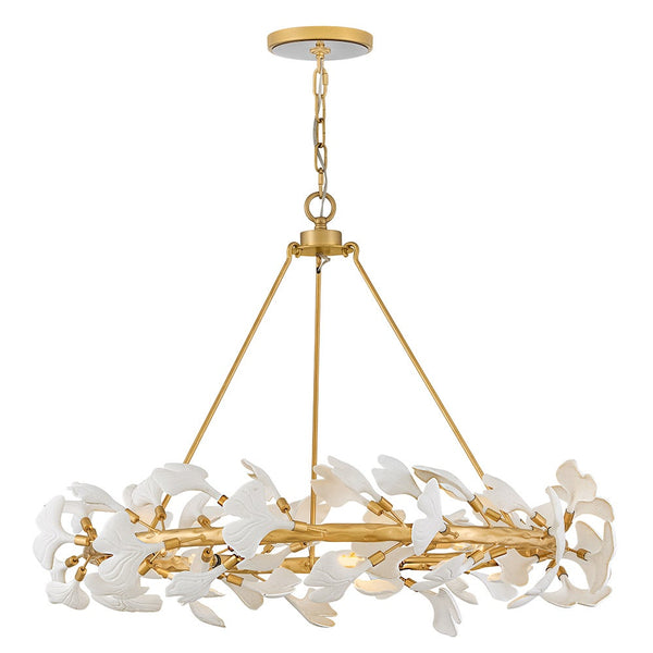 Audra 36" Six Lights Large Ring Chandelier, Deluxe Gold