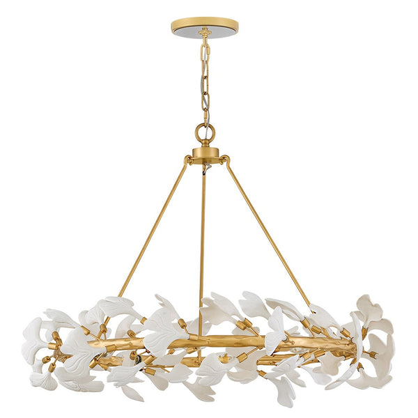 Audra 36" Six Lights Large Ring Chandelier, Deluxe Gold