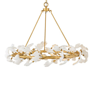 Audra 36" Six Lights Large Ring Chandelier, Deluxe Gold