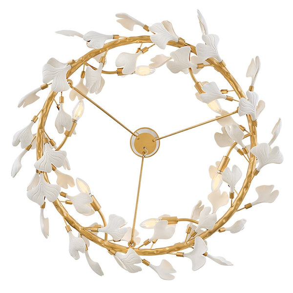 Audra 36" Six Lights Large Ring Chandelier, Deluxe Gold