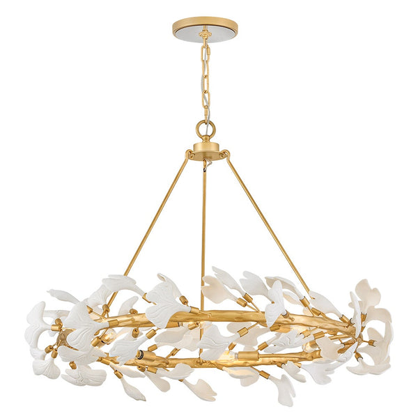 Audra 36" Six Lights Large Ring Chandelier, Deluxe Gold