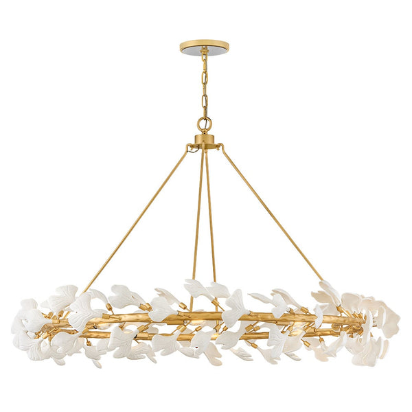 Audra 48" Eight Lights Large Ring Chandelier, Deluxe Gold