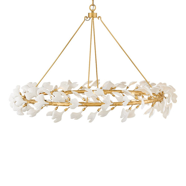 Audra 48" Eight Lights Large Ring Chandelier, Deluxe Gold