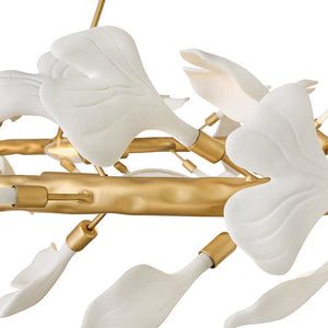 Audra 48" Eight Lights Large Ring Chandelier, Deluxe Gold