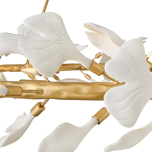 Audra 48" Eight Lights Large Ring Chandelier, Deluxe Gold