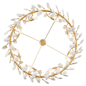 Audra 48" Eight Lights Large Ring Chandelier, Deluxe Gold