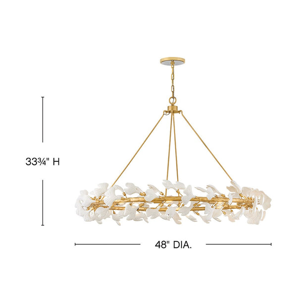 Audra 48" Eight Lights Large Ring Chandelier, Deluxe Gold