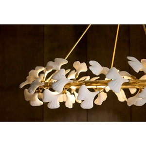 Audra 48" Eight Lights Large Ring Chandelier, Deluxe Gold