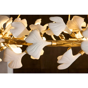 Audra 48" Eight Lights Large Ring Chandelier, Deluxe Gold