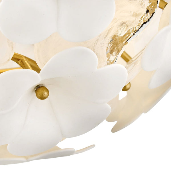 Marianne 21" Three Lights Medium Semi-Flush Mount, Deluxe Gold