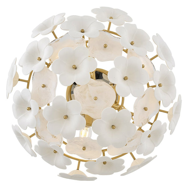 Marianne 21" Three Lights Medium Semi-Flush Mount, Deluxe Gold
