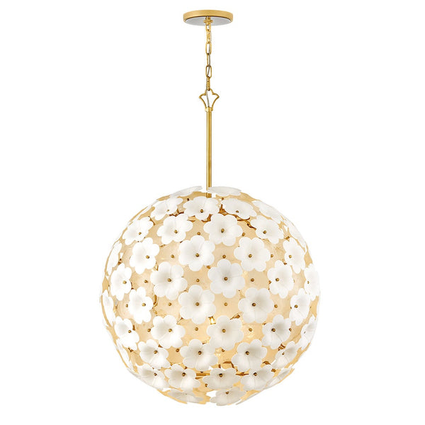 Marianne 28" Seven Lights Medium Globe Chandelier, Deluxe Gold