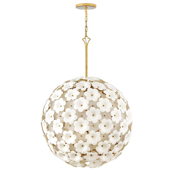 Marianne 28" Seven Lights Medium Globe Chandelier, Deluxe Gold