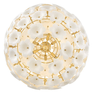 Marianne 28" Seven Lights Medium Globe Chandelier, Deluxe Gold