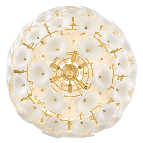 Marianne 28" Seven Lights Medium Globe Chandelier, Deluxe Gold
