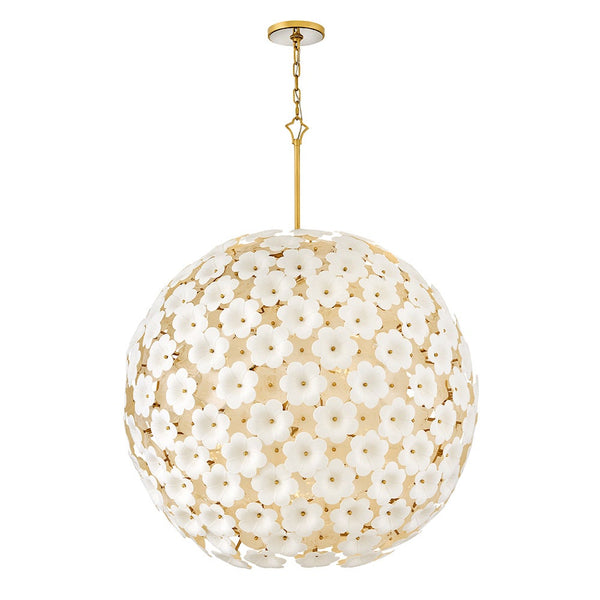 Marianne 38" Nine Lights Large Globe Chandelier, Deluxe Gold