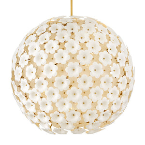 Marianne 38" Nine Lights Large Globe Chandelier, Deluxe Gold