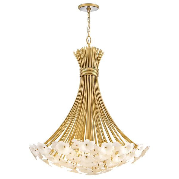 Marianne 38" Eight Lights Large Chandelier, Deluxe Gold