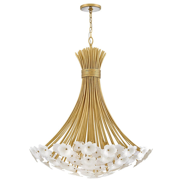 Marianne 38" Eight Lights Large Chandelier, Deluxe Gold