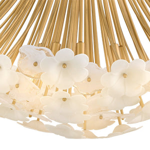 Marianne 38" Eight Lights Large Chandelier, Deluxe Gold