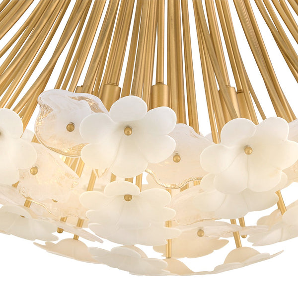 Marianne 38" Eight Lights Large Chandelier, Deluxe Gold