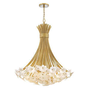 Marianne 38" Eight Lights Large Chandelier, Deluxe Gold