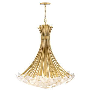 Marianne 38" Eight Lights Large Chandelier, Deluxe Gold