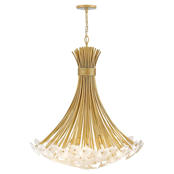 Marianne 38" Eight Lights Large Chandelier, Deluxe Gold