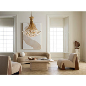 Marianne 38" Eight Lights Large Chandelier, Deluxe Gold