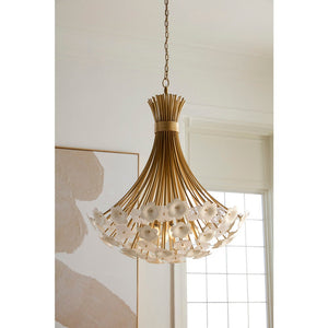 Marianne 38" Eight Lights Large Chandelier, Deluxe Gold