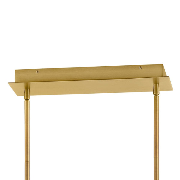 Stitch 42" Medium Adjustable LED Linear, Lacquered Brass
