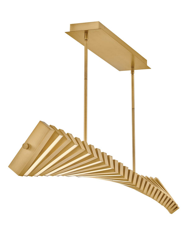 Stitch 59" Large LED Linear, Lacquered Brass