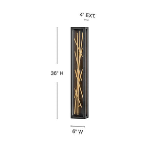 Styx 6" Large LED Sconce, Black